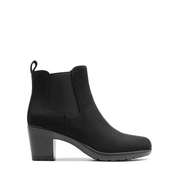 Dream Pairs [Stand All Day Boots] Almond Toe Chunky Chelsea Boots