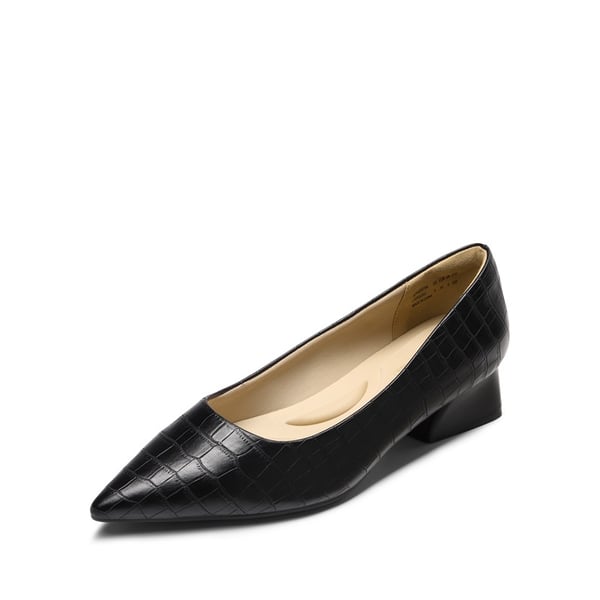 dream pairs [Stand All Day Pumps] Adina Pointed Toe Low Heel Comfort Pumps