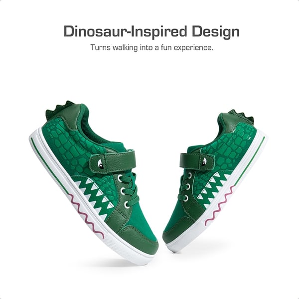 Dream Pairs [Storybook DinoStomper] Boys' Lightweight Dinosaur Sneakers