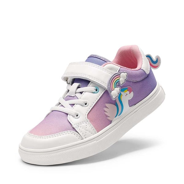 dream pairs [Storybook Rainbow] Kids Breathable Fun Design Sneakers