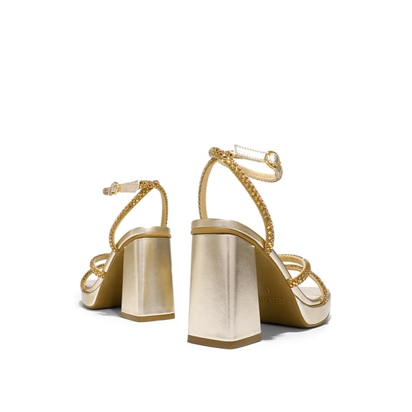 Dream Pairs Strappy Chunky Heel Platform Rhinestone Sandals