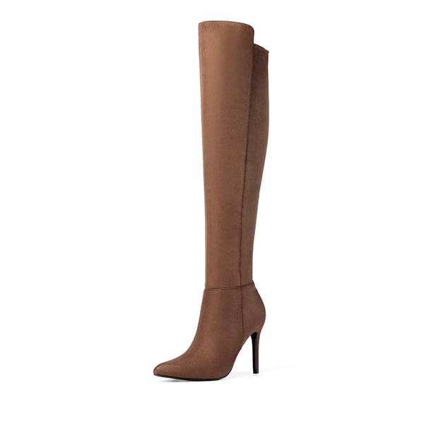 dream pairs Stretch Pointed Toe Stiletto Over The Knee Boots