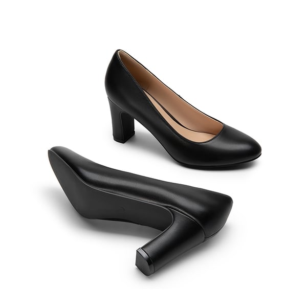 Dream Pairs Versatile Classic Round Toe Block Heel Pumps
