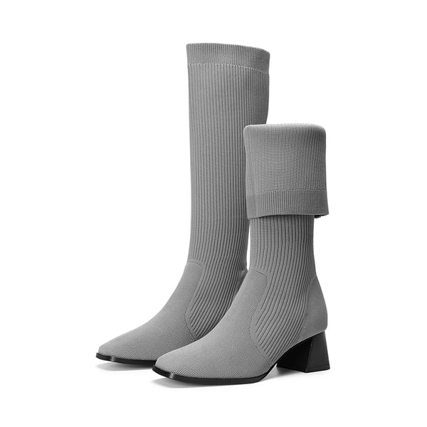 Dream Pairs Water-Resistant Block Heel Knee High Boots