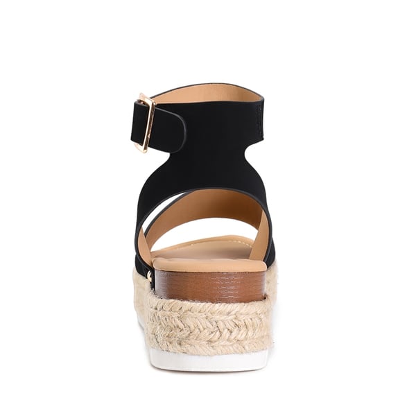 Dream Pairs Wide-Toe Wedge Platform Espadrille Sandals
