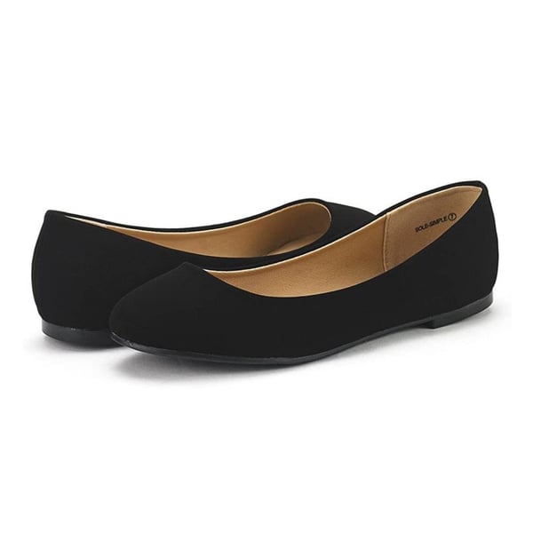 Dream Pairs Wide Width Comfortable Ballerina Sparkly Flats