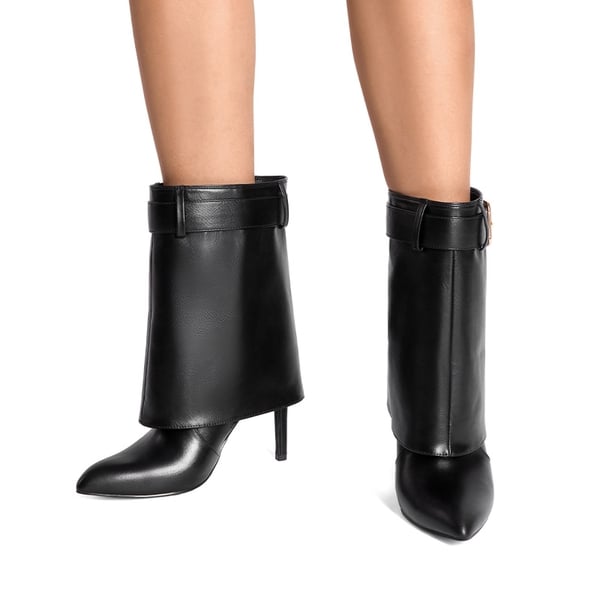 Dream Pairs Women’s Foldover Pointed Toe Stiletto Boots