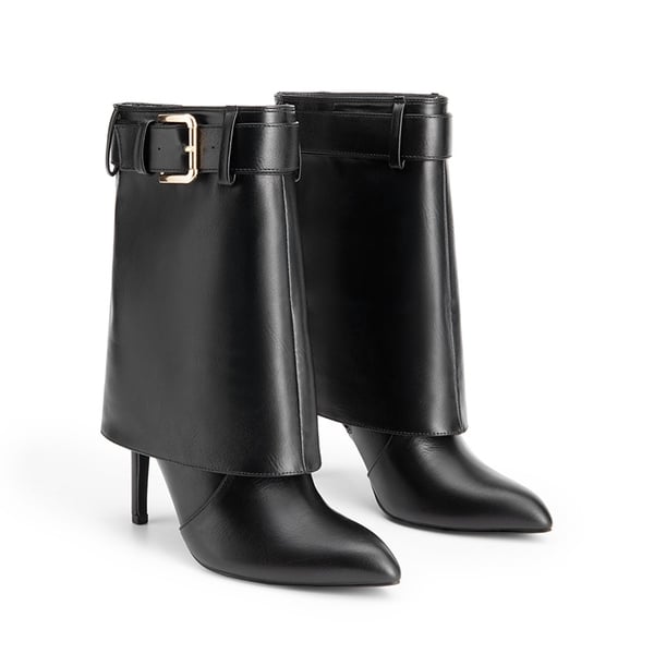 Dream Pairs Women’s Foldover Pointed Toe Stiletto Boots