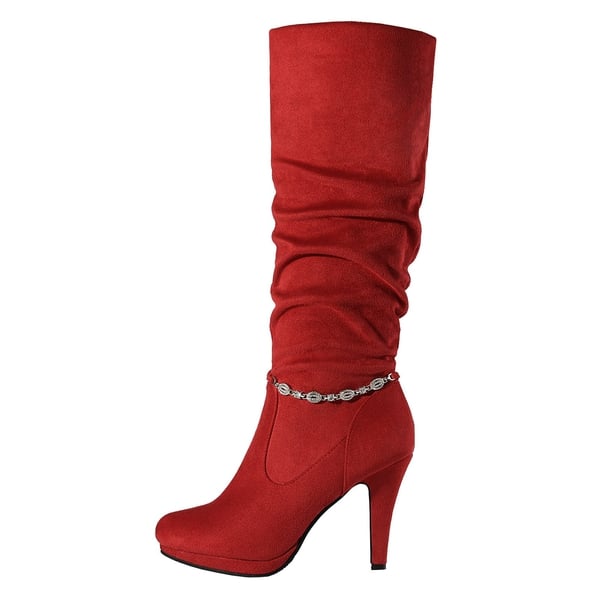 Dream Pairs Women's Knee-High Platform Heeled Boots