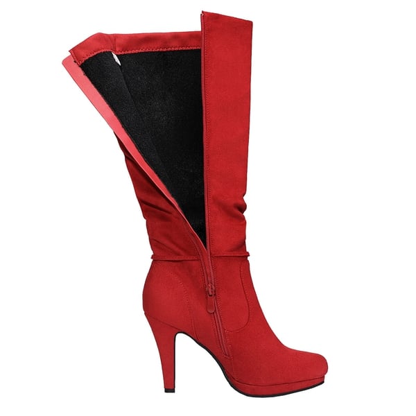 Dream Pairs Women's Knee-High Platform Heeled Boots