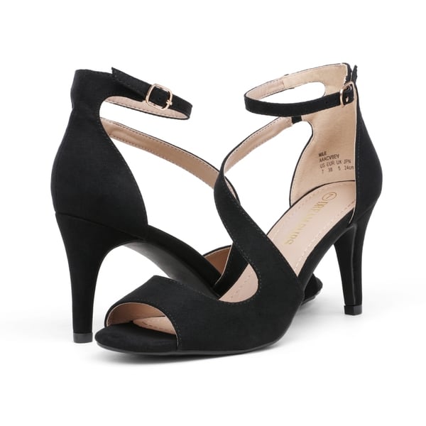Dream Pairs Women's Open Toe Pump Stylish Heel Sandals
