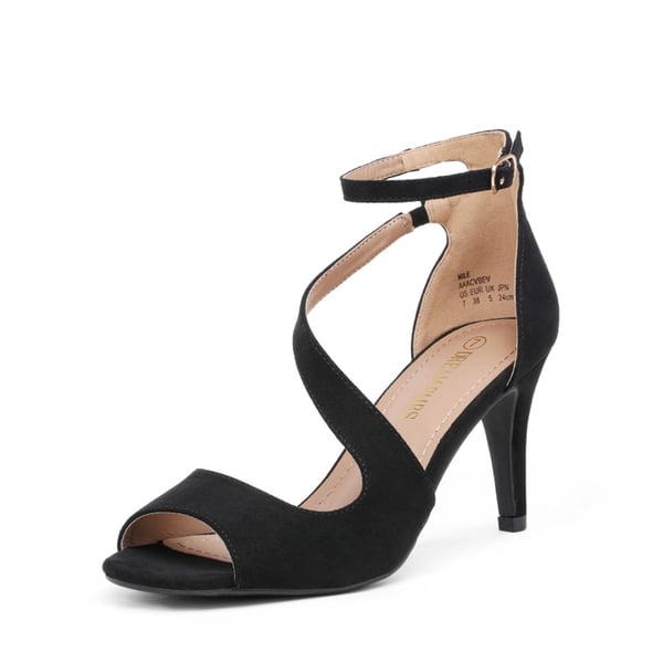 dream pairs Women's Open Toe Pump Stylish Heel Sandals