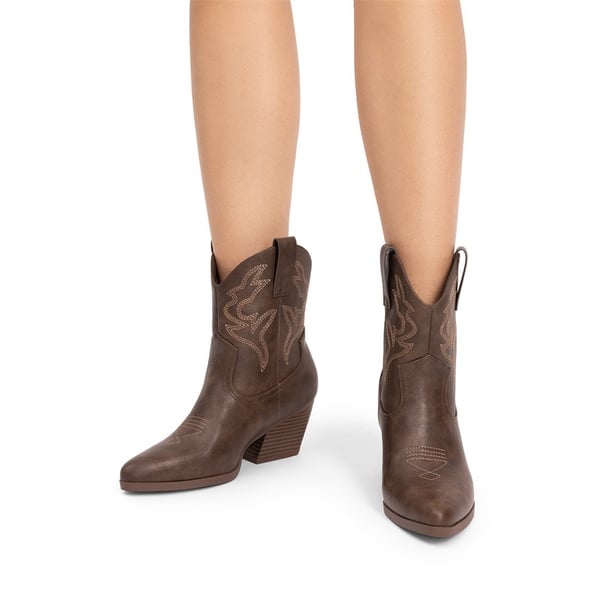 Dream Pairs Women’s Vegan Leather Cowgirl Ankle Boots