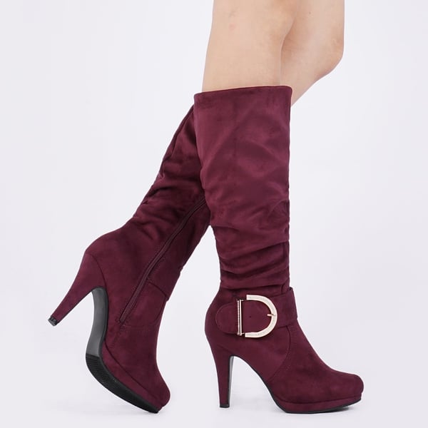 Dream Pairs Women's Winter High Heel Knee High Boots