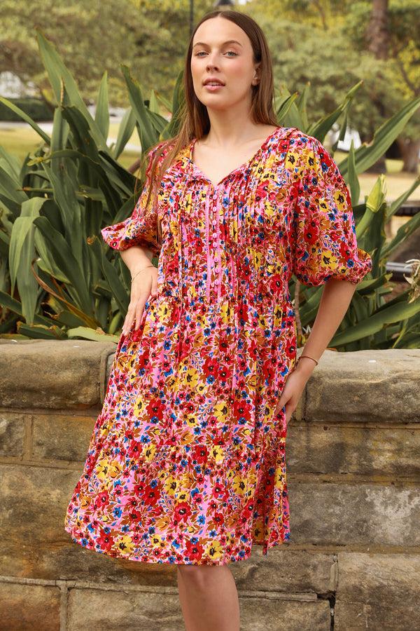 Dreamcatcher Bohemian Althea 1/2 Sleeves Mini Dress