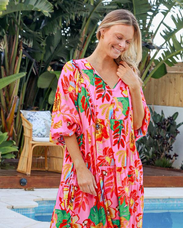 Dreamcatcher Bohemian Bailey Long Sleeves Midi Dress