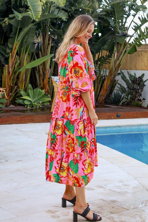 Dreamcatcher Bohemian Bailey Long Sleeves Midi Dress