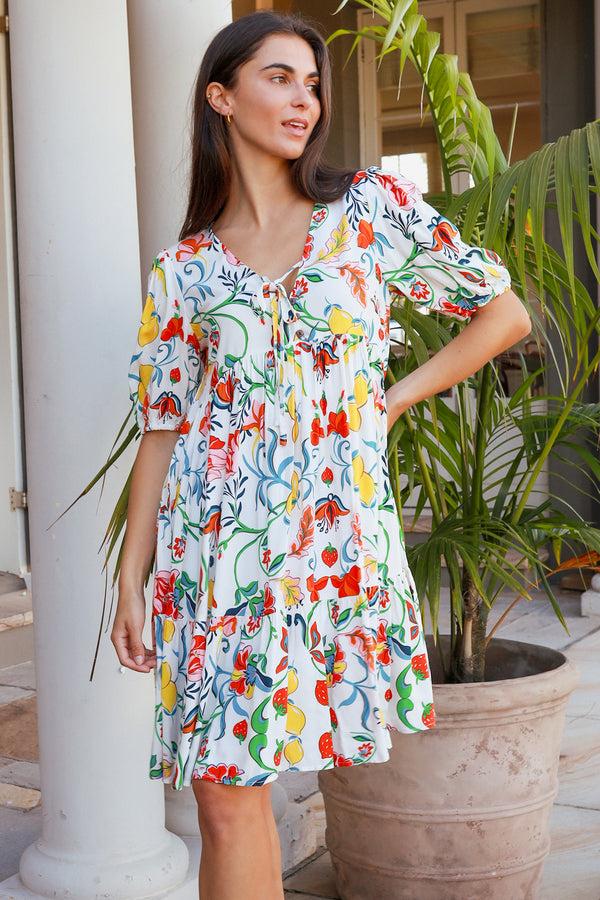 Dreamcatcher Bohemian Chiara 1/2 Sleeves Mini Dress