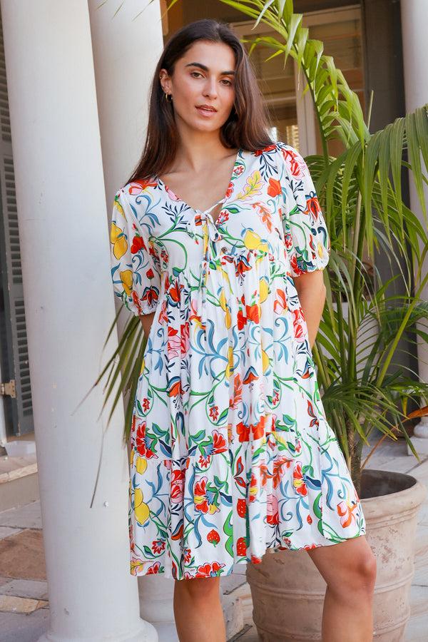 dreamcatcher bohemian Chiara 1/2 Sleeves Mini Dress