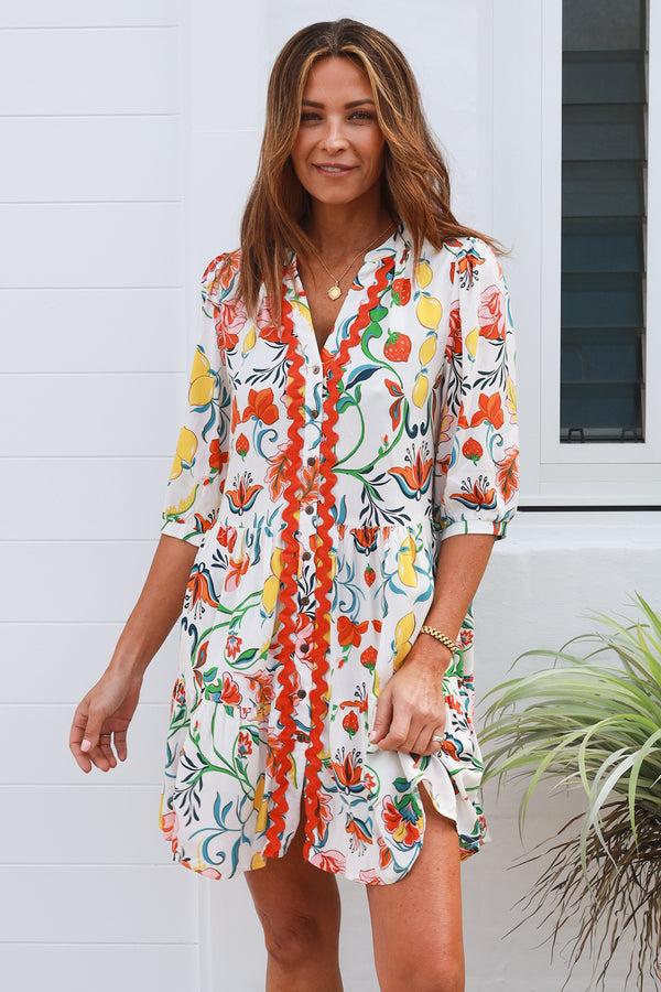 Dreamcatcher Bohemian Chiara 3/4 Sleeves Mini Dress