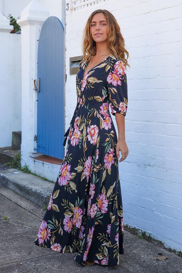 Dreamcatcher Bohemian Dallas 1/2 Sleeves Maxi Dress