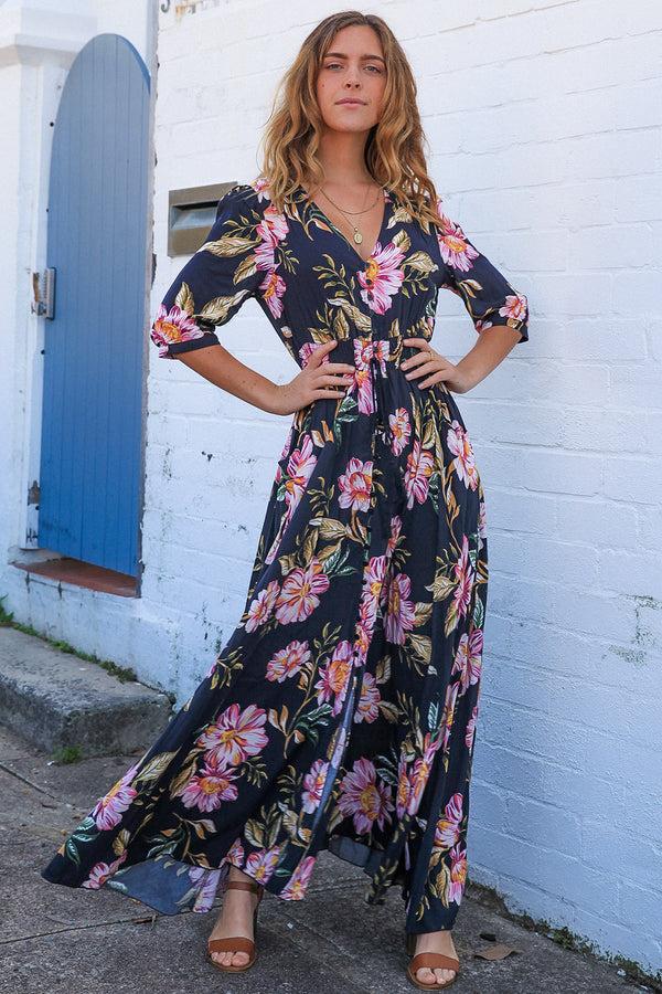 dreamcatcher bohemian Dallas 1/2 Sleeves Maxi Dress