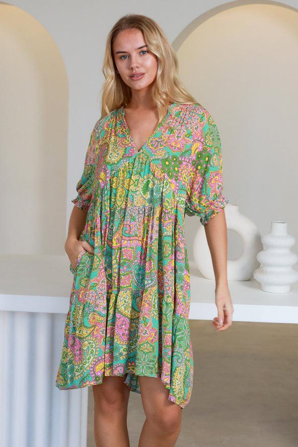 dreamcatcher bohemian Allie 1/2 Sleeves Mini Dress