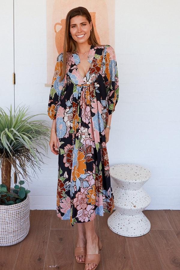 dreamcatcher bohemian Anya V-Neck Midi Dress