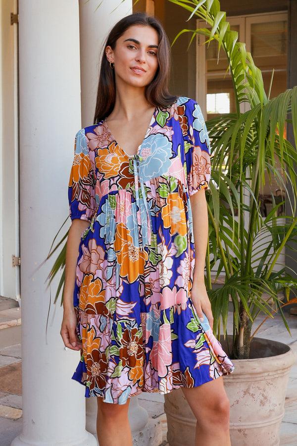 Dreamcatcher Bohemian Anya V-Neck Mini Dress