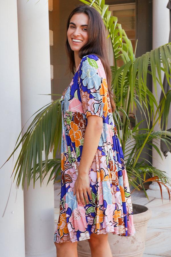 Dreamcatcher Bohemian Anya V-Neck Mini Dress