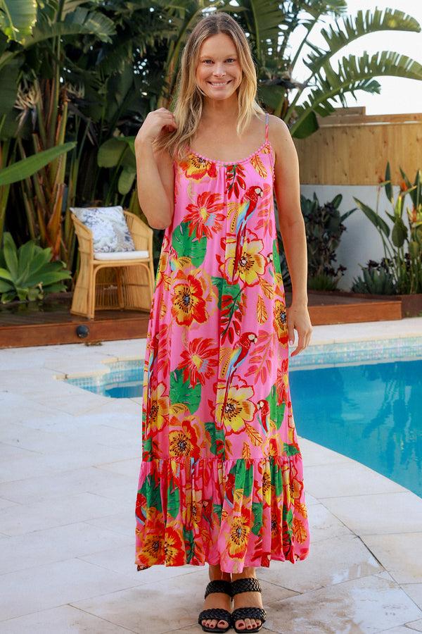 Dreamcatcher Bohemian Audrey Slip Maxi Dress