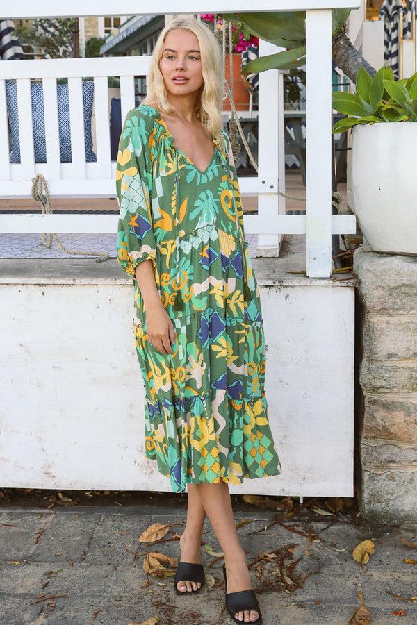 Dreamcatcher Bohemian Aurora Midi Dress Judith