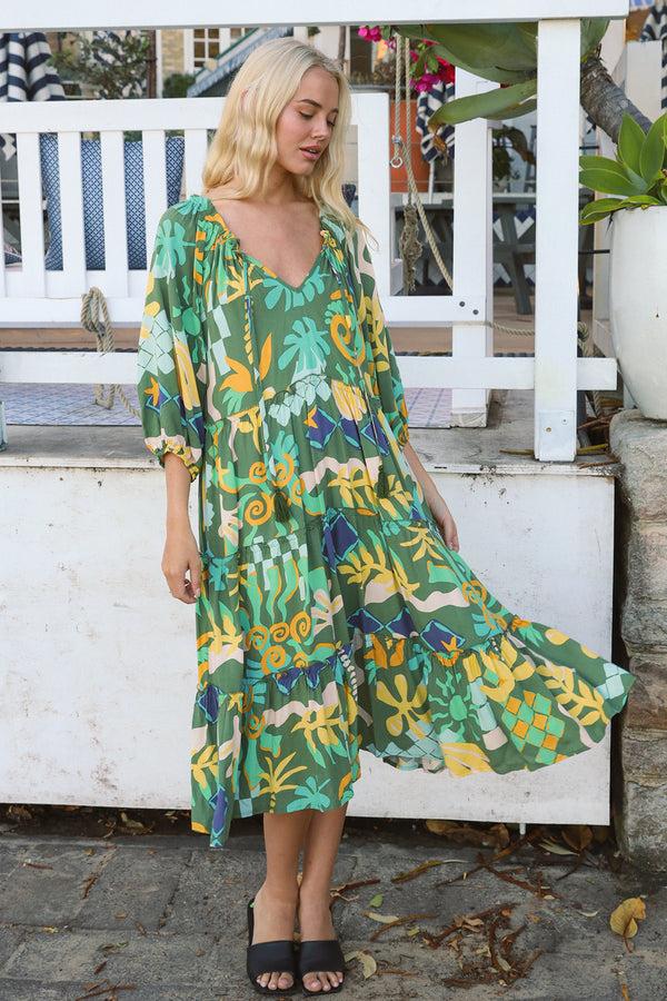 Dreamcatcher Bohemian Aurora Midi Dress Judith