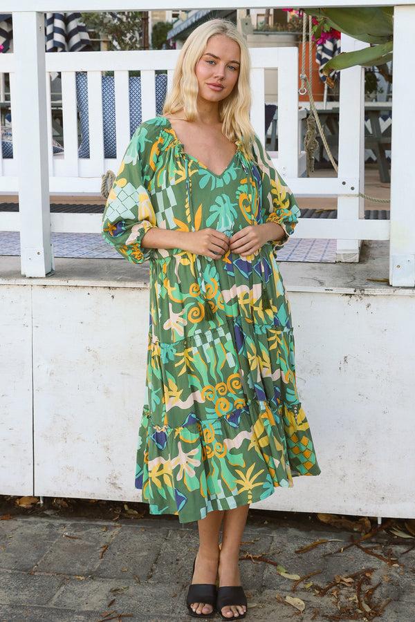 dreamcatcher bohemian Aurora Midi Dress Judith