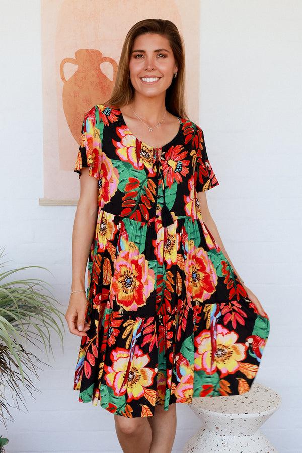 Dreamcatcher Bohemian Bailee Round Neck Mini Dress