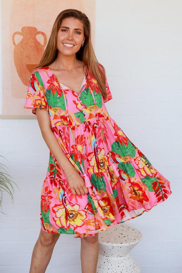 Dreamcatcher Bohemian Bailey Round Neck Mini Dress