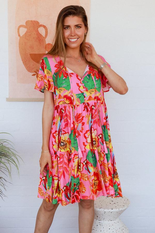 dreamcatcher bohemian Bailey Round Neck Mini Dress