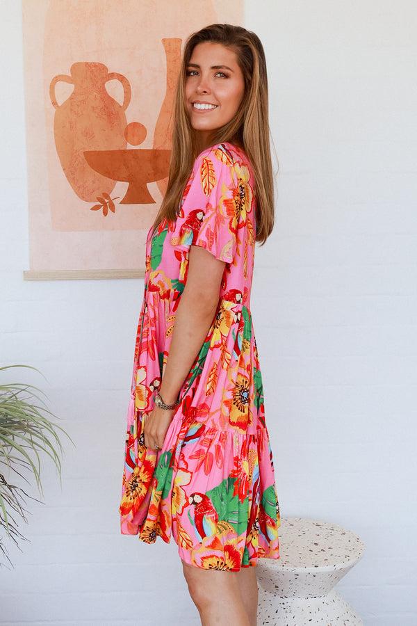 Dreamcatcher Bohemian Bailey Round Neck Mini Dress