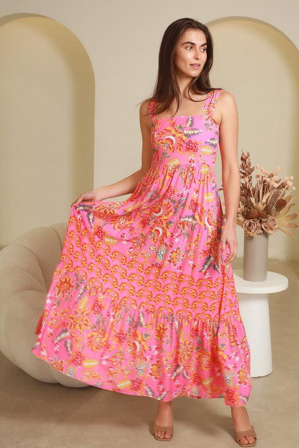 Dreamcatcher Bohemian Beverly Slip Maxi Dress