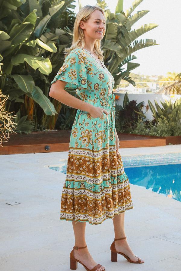 Dreamcatcher Bohemian Brittany Midi Dress Davina