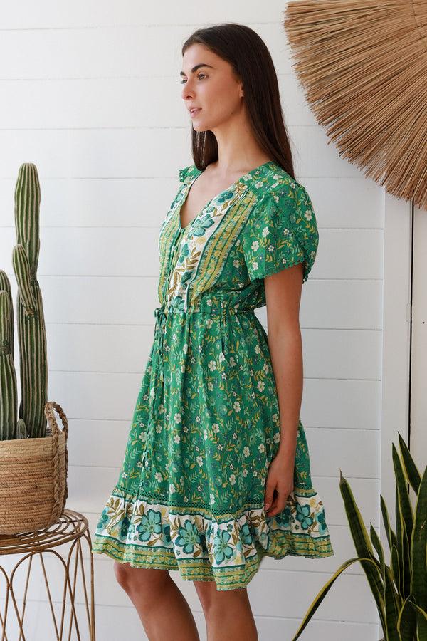 Dreamcatcher Bohemian Eleanor V-Neck Mini Dress