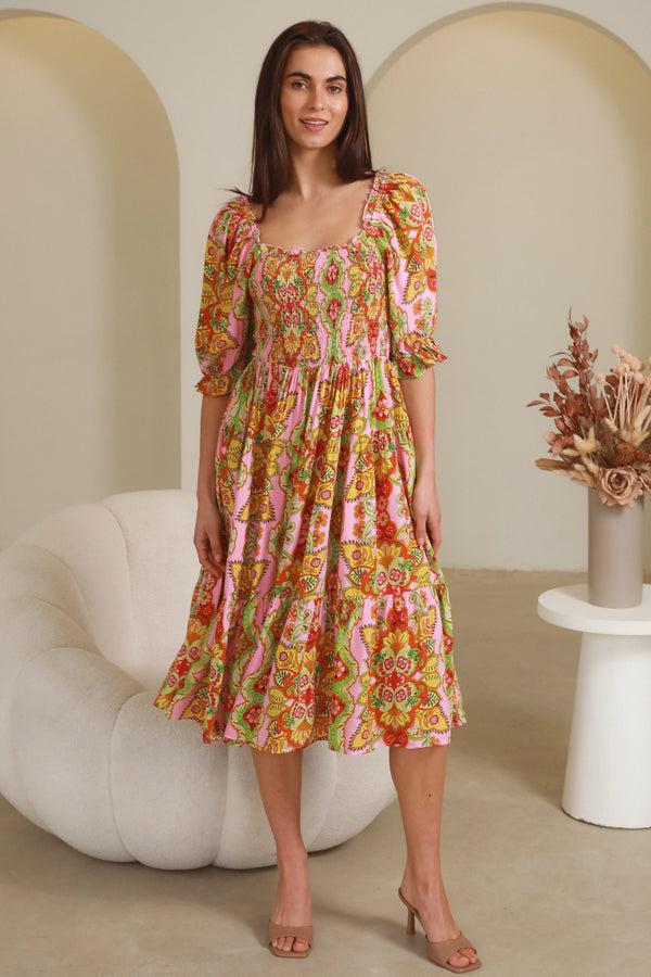 Dreamcatcher Bohemian Emery Graciela Midi Dress