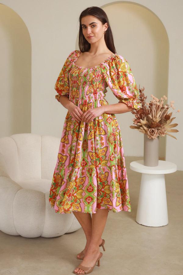 Dreamcatcher Bohemian Emery Graciela Midi Dress