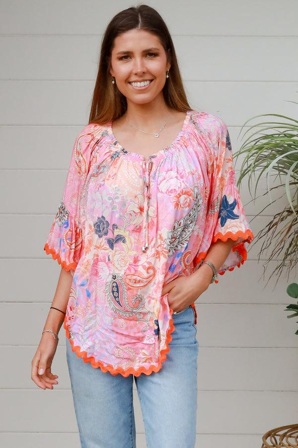 dreamcatcher bohemian Flora Pink Top