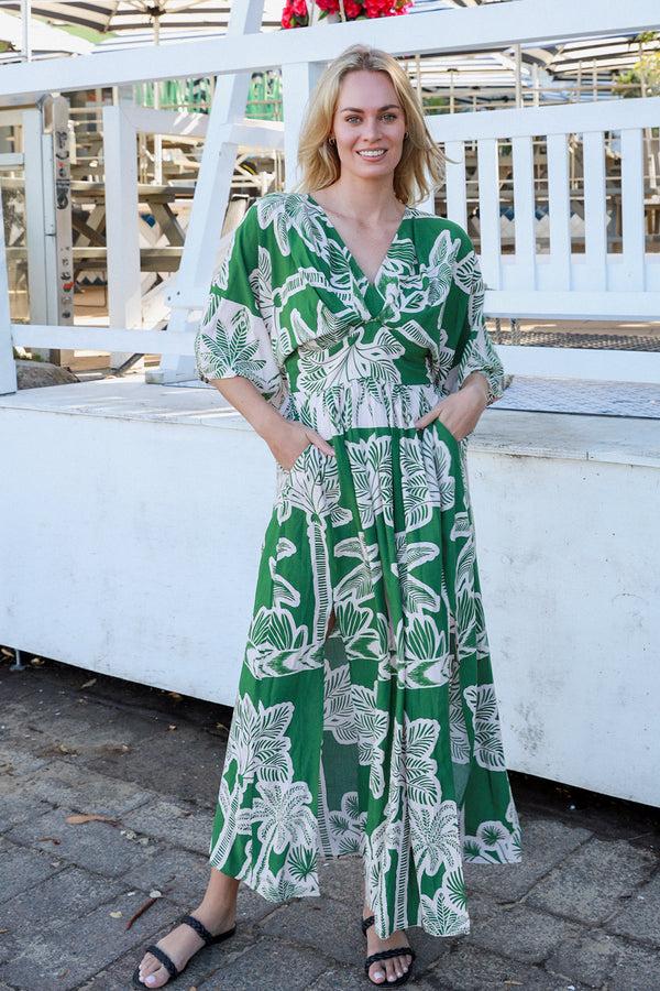 dreamcatcher bohemian Gianna Green Maxi Dress