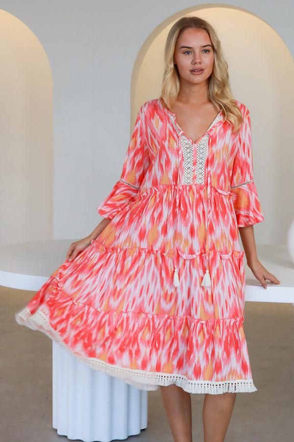 Dreamcatcher Bohemian Hadley Midi Dress