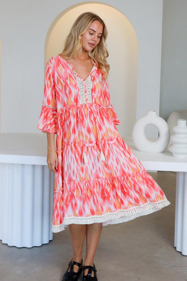 Dreamcatcher Bohemian Hadley Midi Dress