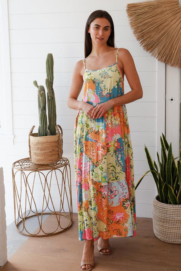 Dreamcatcher Bohemian Iris Slip Maxi Dress