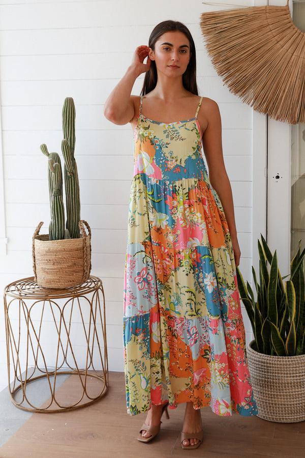 Dreamcatcher Bohemian Iris Slip Maxi Dress
