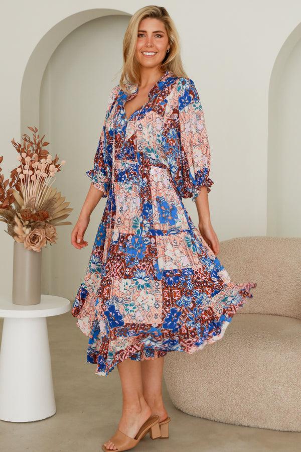 Dreamcatcher Bohemian Juniper Midi Dress